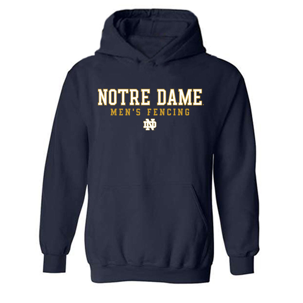 Notre Dame - NCAA Men's Fencing : Ethan Augustine - Generic Shersey Hooded Sweatshirt