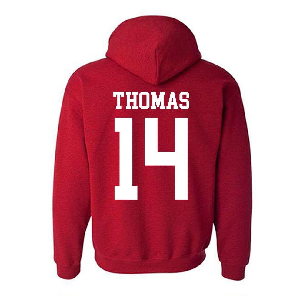 Oklahoma - NCAA Football : Elijah Thomas - Classic Shersey Hooded Sweatshirt-1