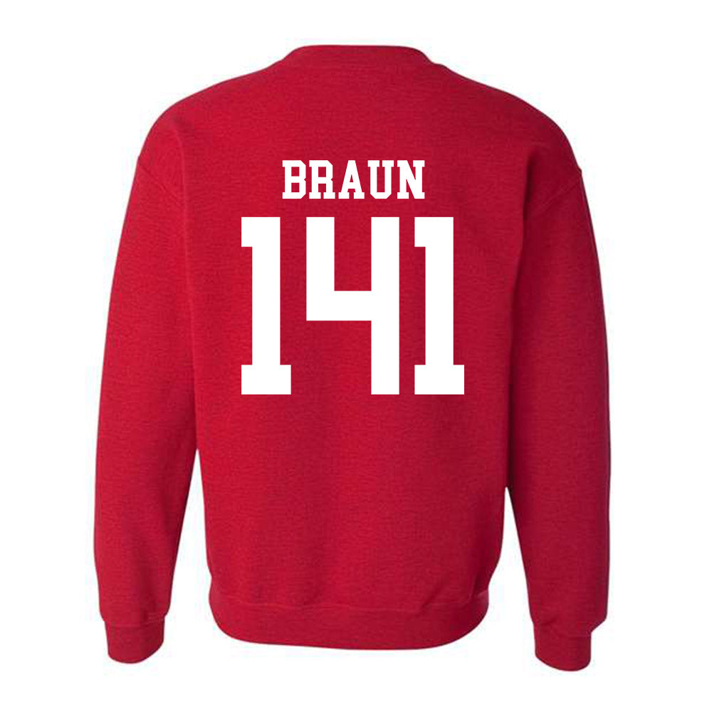 Oklahoma - NCAA Wrestling : Alex Braun - Classic Shersey Crewneck Sweatshirt-1