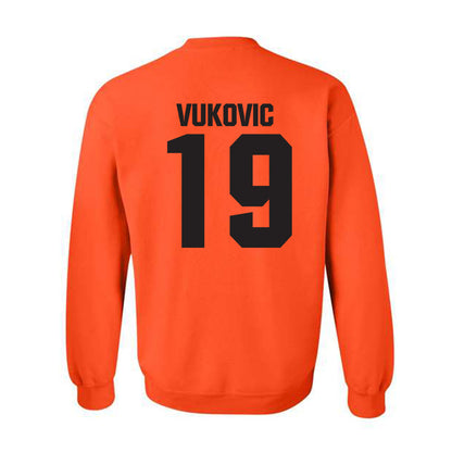 Oklahoma State - NCAA Men's Basketball : Andrija Vukovic - Classic Shersey Crewneck Sweatshirt-1