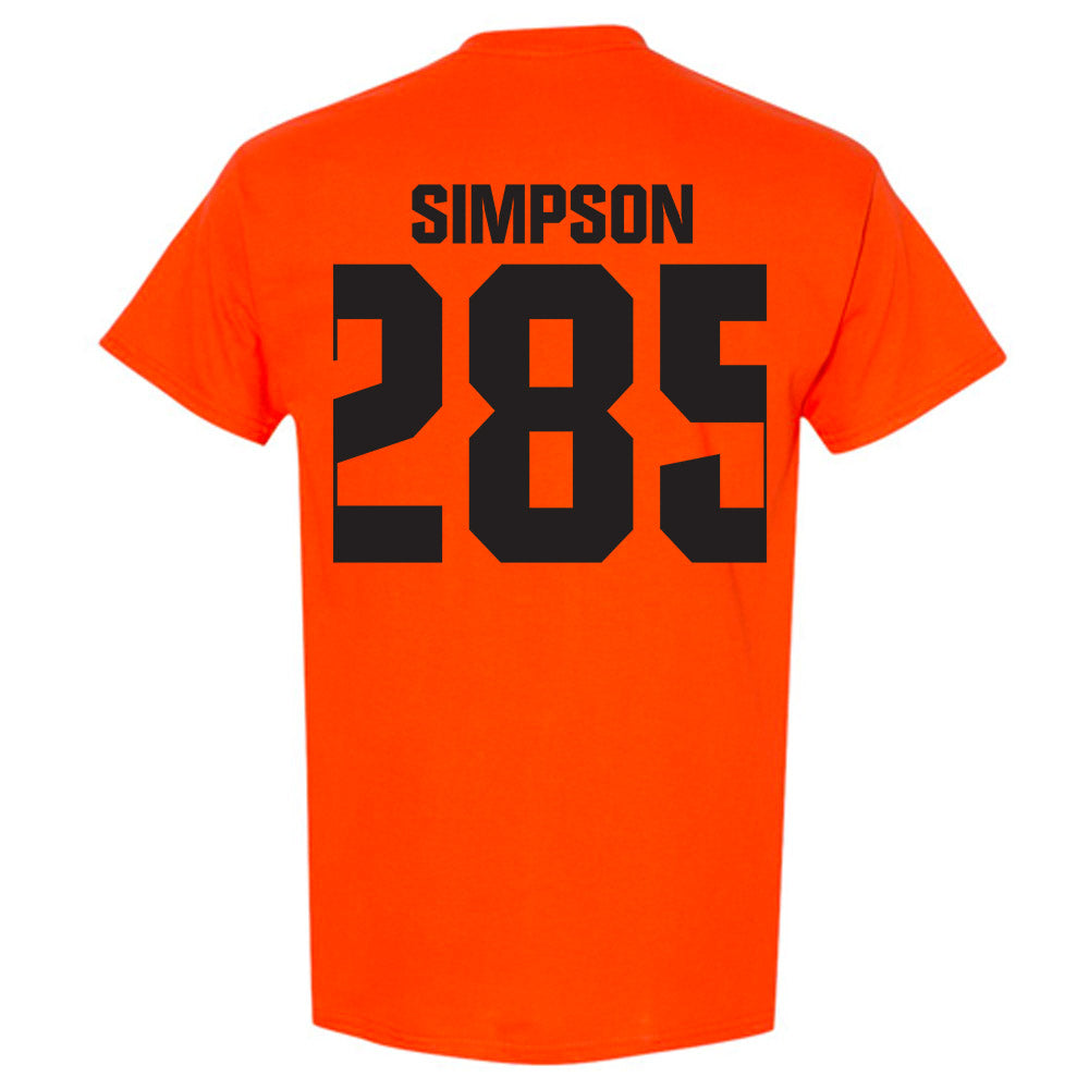 Oklahoma State - NCAA Wrestling : Hayden Simpson - Classic Shersey T-Shirt-1