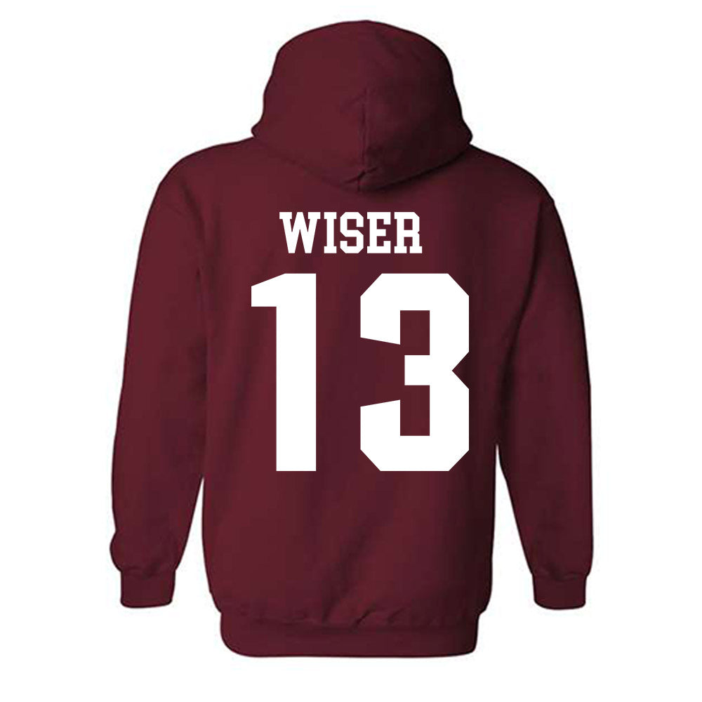 Stanford - NCAA Baseball : David Wiser - Classic Shersey Hooded Sweatshirt-1