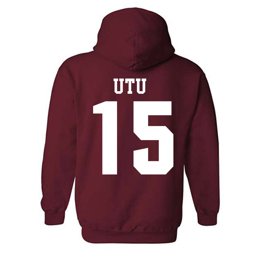 Stanford - NCAA Football : Donte Utu - Classic Shersey Hooded Sweatshirt-1