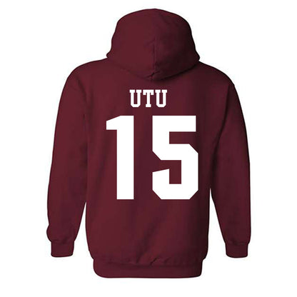 Stanford - NCAA Football : Donte Utu - Classic Shersey Hooded Sweatshirt-1
