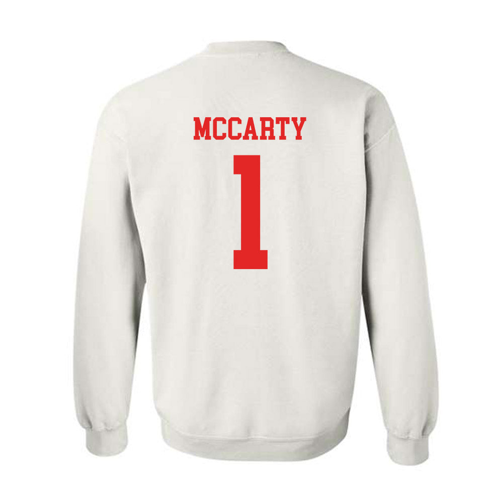 Texas Tech - NCAA Football : AJ McCarty - Classic Shersey Crewneck Sweatshirt-1