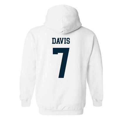 Utah State - NCAA Football : Kahanu Davis - Classic Shersey Hooded Sweatshirt-1