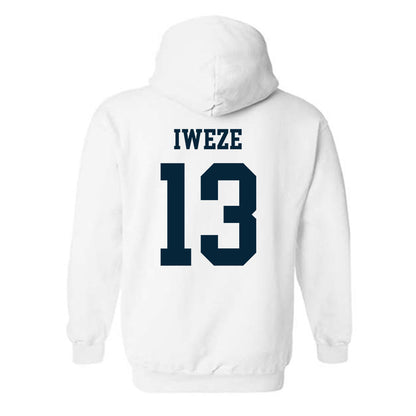 Utah State - NCAA Men's Basketball : David Iweze - Classic Shersey Hooded Sweatshirt-1