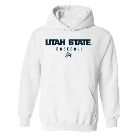 Utah State - NCAA Baseball : Davis Whetten - Classic Shersey Hooded Sweatshirt-0