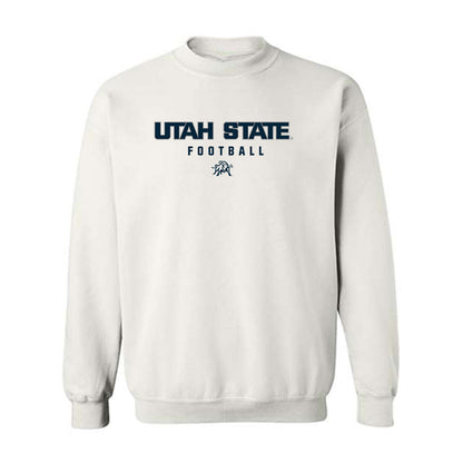 Utah State - NCAA Football : Bronson Olevao Jr. - Classic Shersey Crewneck Sweatshirt-0