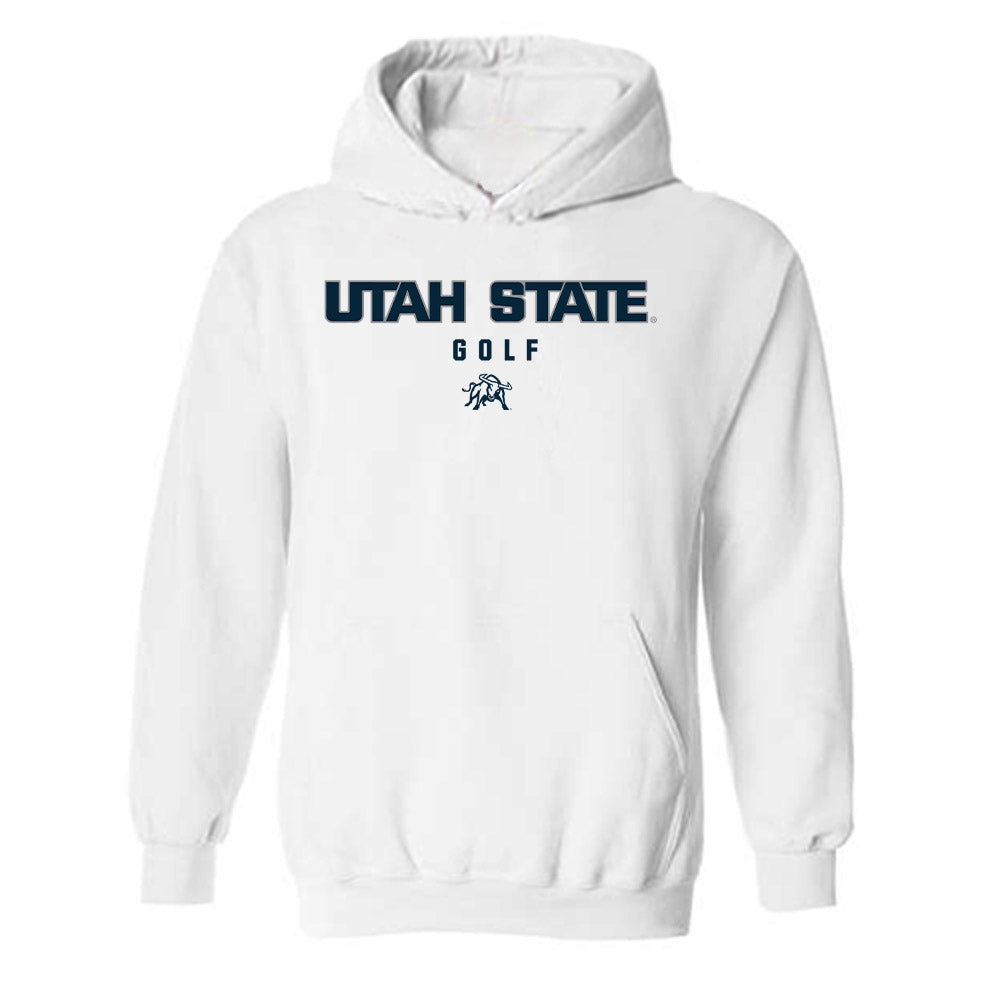 Utah State - NCAA Men's Golf : Luis Cantu - Classic Shersey Hooded Sweatshirt-0