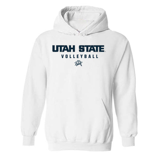 Utah State - NCAA Women's Volleyball : Delaney Lawson - Classic Shersey Hooded Sweatshirt-0