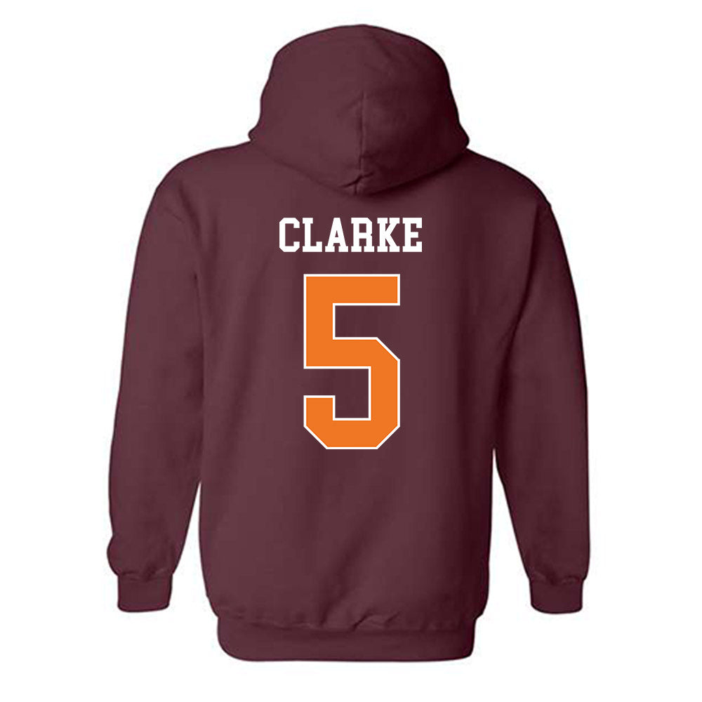 Virginia Tech - NCAA Football : Joshua Clarke - Classic Shersey Hooded Sweatshirt-1