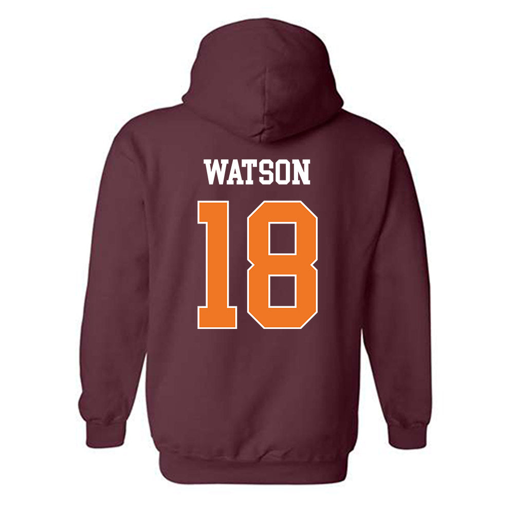 Virginia Tech - NCAA Football : William Watson - Classic Shersey Hooded Sweatshirt-1