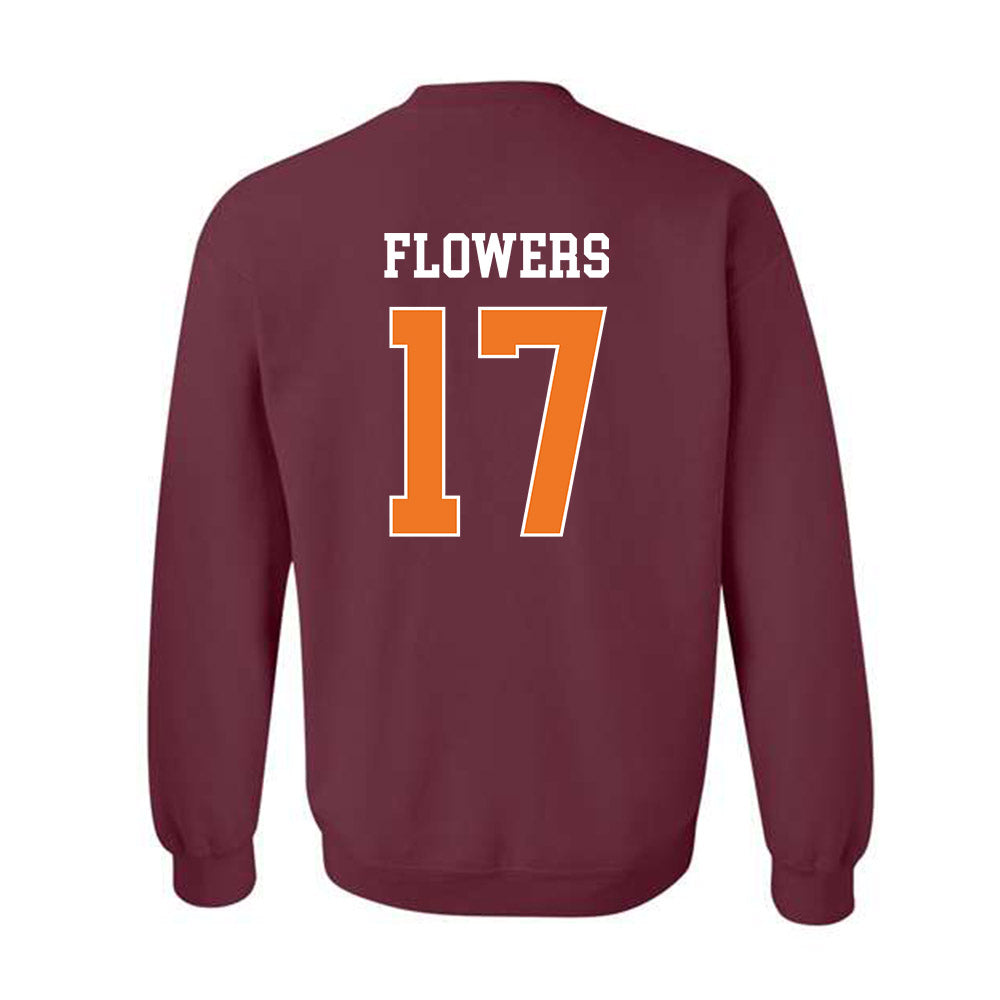Virginia Tech - NCAA Football : Tyson Flowers - Classic Shersey Crewneck Sweatshirt-1