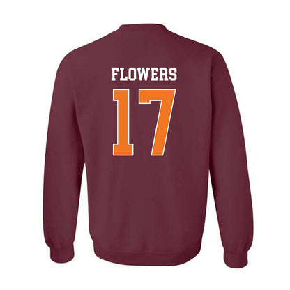 Virginia Tech - NCAA Football : Tyson Flowers - Classic Shersey Crewneck Sweatshirt-1