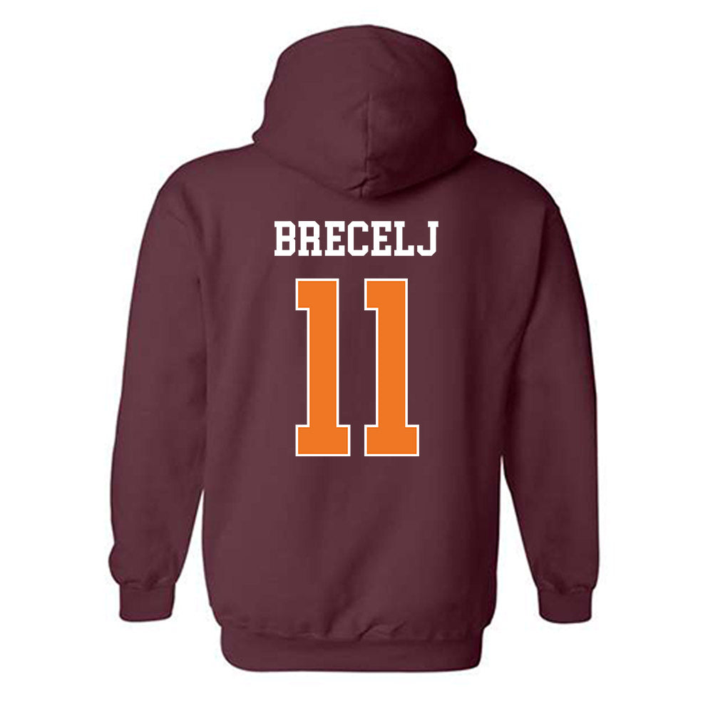 Virginia Tech - NCAA Women's Basketball : Spela Brecelj - Classic Shersey Hooded Sweatshirt-1