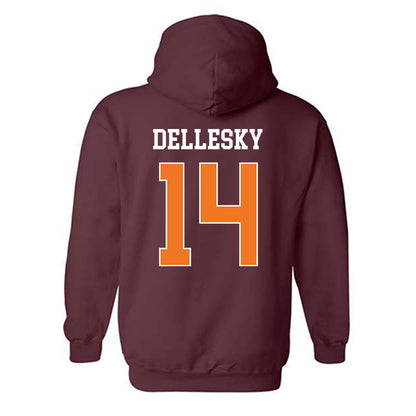 Virginia Tech - NCAA Women's Volleyball : Erica Dellesky - Classic Shersey Hooded Sweatshirt-1