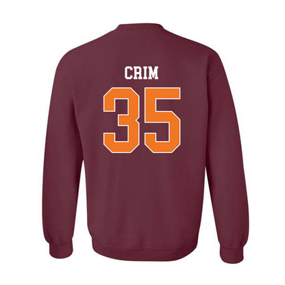 Virginia Tech - NCAA Football : Jordan Crim - Classic Shersey Crewneck Sweatshirt-1
