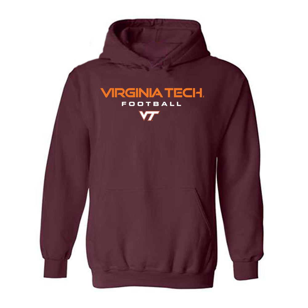 Virginia Tech - NCAA Football : Ben Bell - Classic Shersey Hooded Sweatshirt-0