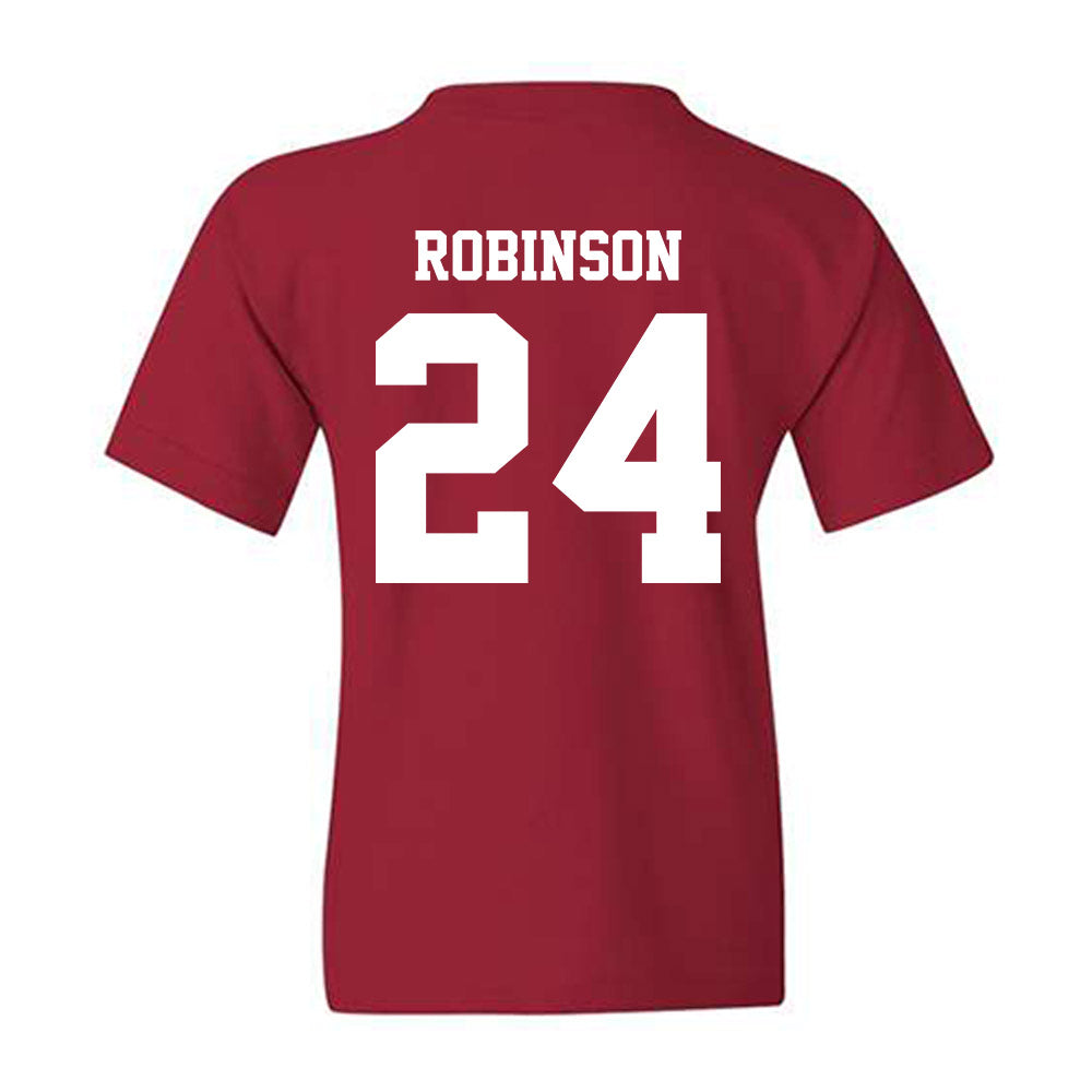 WSU - NCAA Men's Basketball : Dominik Robinson - Classic Shersey Youth T-Shirt-1