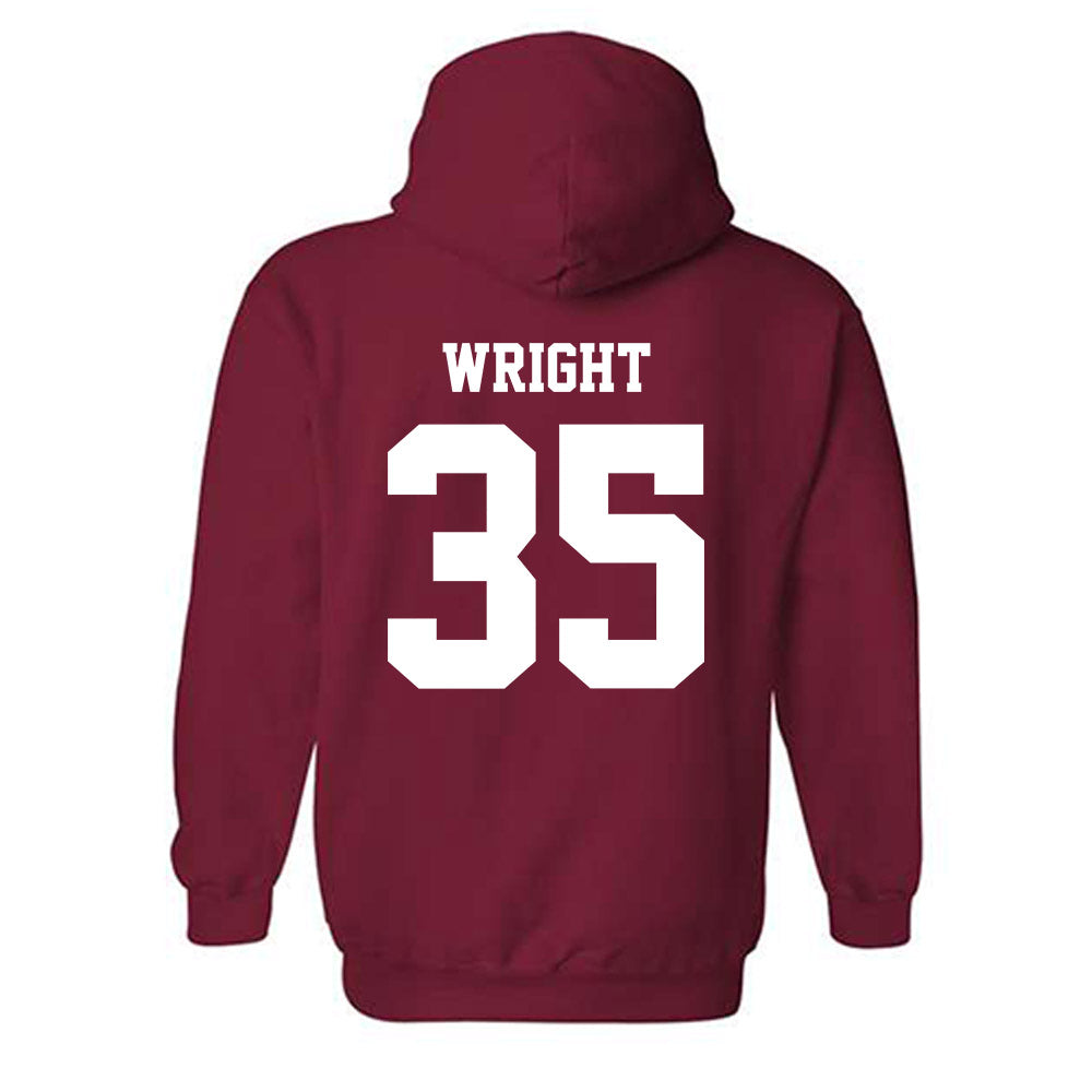 WSU - NCAA Football : Erimus Wright - Classic Shersey Hooded Sweatshirt-1