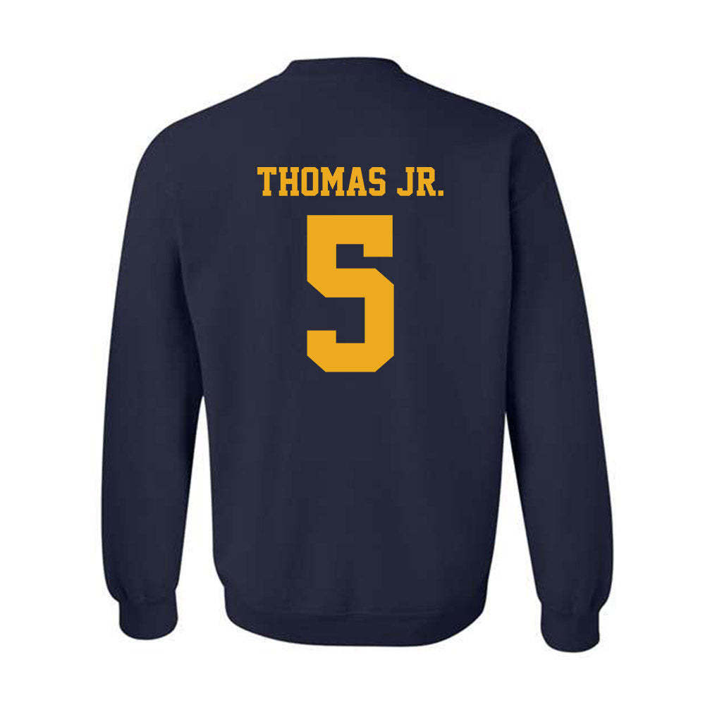 West Virginia - NCAA Men's Basketball : DJ Thomas Jr. - Classic Shersey Crewneck Sweatshirt-1