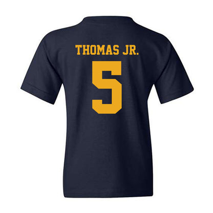West Virginia - NCAA Men's Basketball : DJ Thomas Jr. - Classic Shersey Youth T-Shirt-1