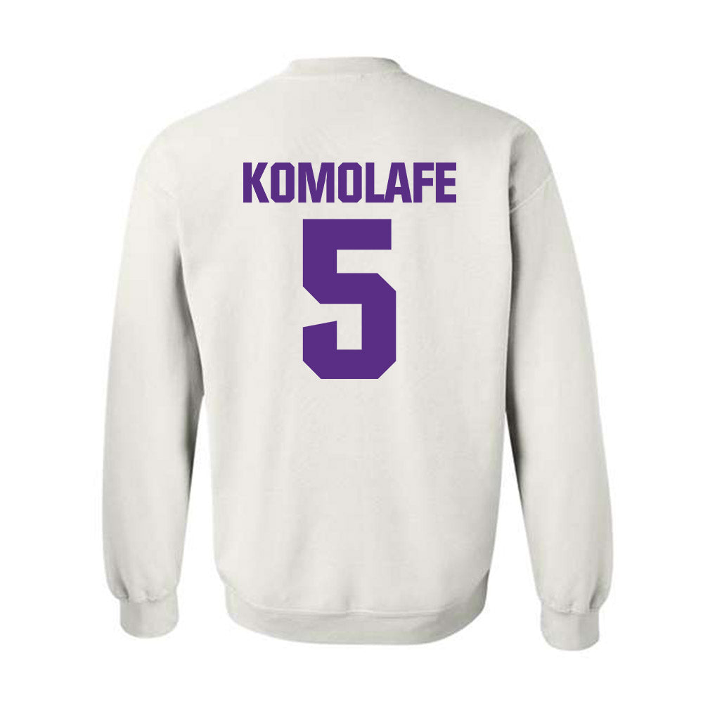 Northwestern - NCAA Football : Caleb Komolafe - Sports Shersey Crewneck Sweatshirt-1