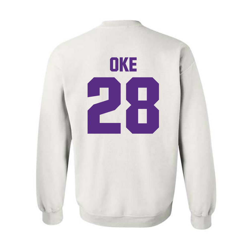 Northwestern - NCAA Football : Timi Oke - Sports Shersey Crewneck Sweatshirt-1