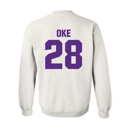 Northwestern - NCAA Football : Timi Oke - Sports Shersey Crewneck Sweatshirt-1