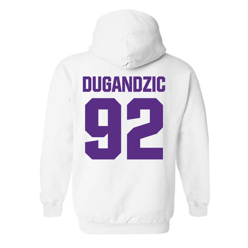 Northwestern - NCAA Football : Nikola Dugandzic - Sports Shersey Hooded Sweatshirt-1