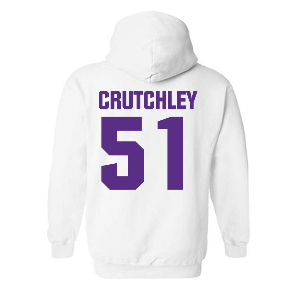 Northwestern - NCAA Football : Miles Crutchley - Sports Shersey Hooded Sweatshirt