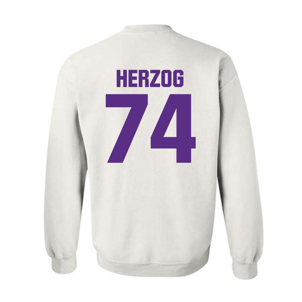 Northwestern - NCAA Football : Nicholas Herzog - Sports Shersey Crewneck Sweatshirt