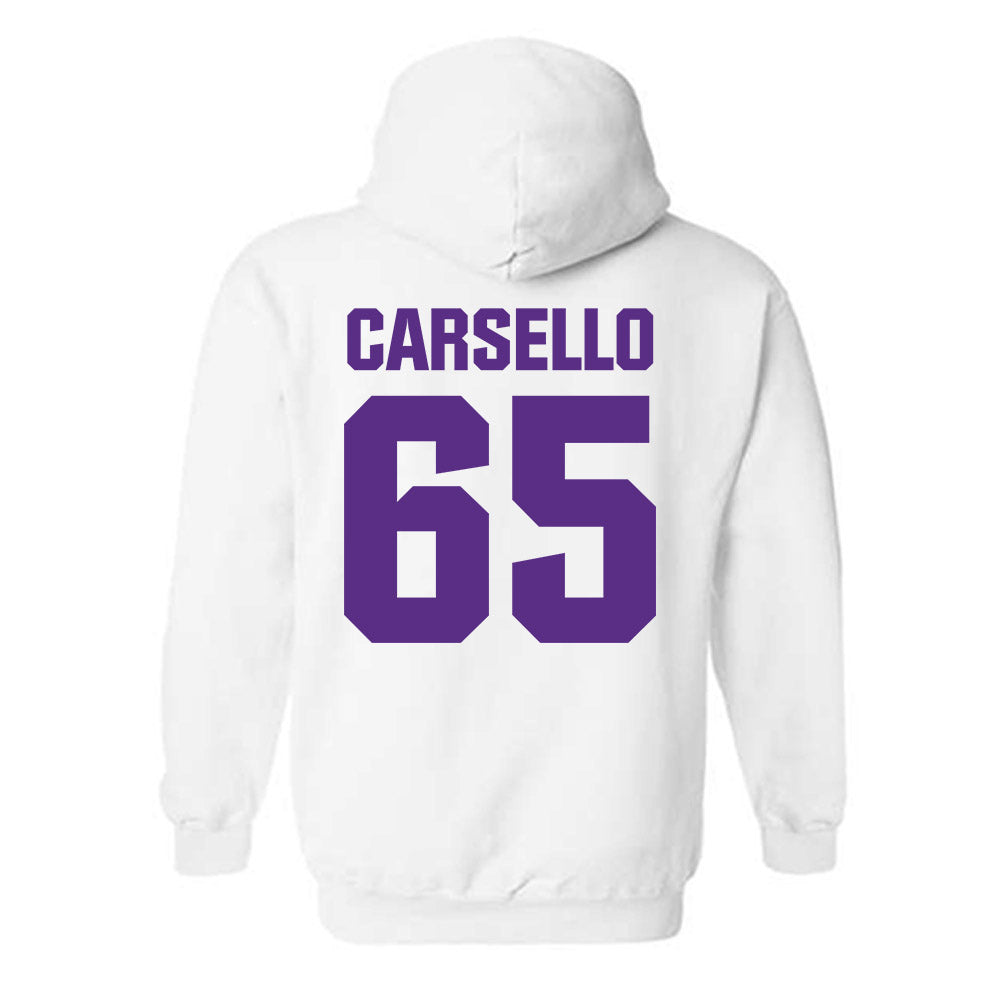 Northwestern - NCAA Football : Jackson Carsello - Sports Shersey Hooded Sweatshirt