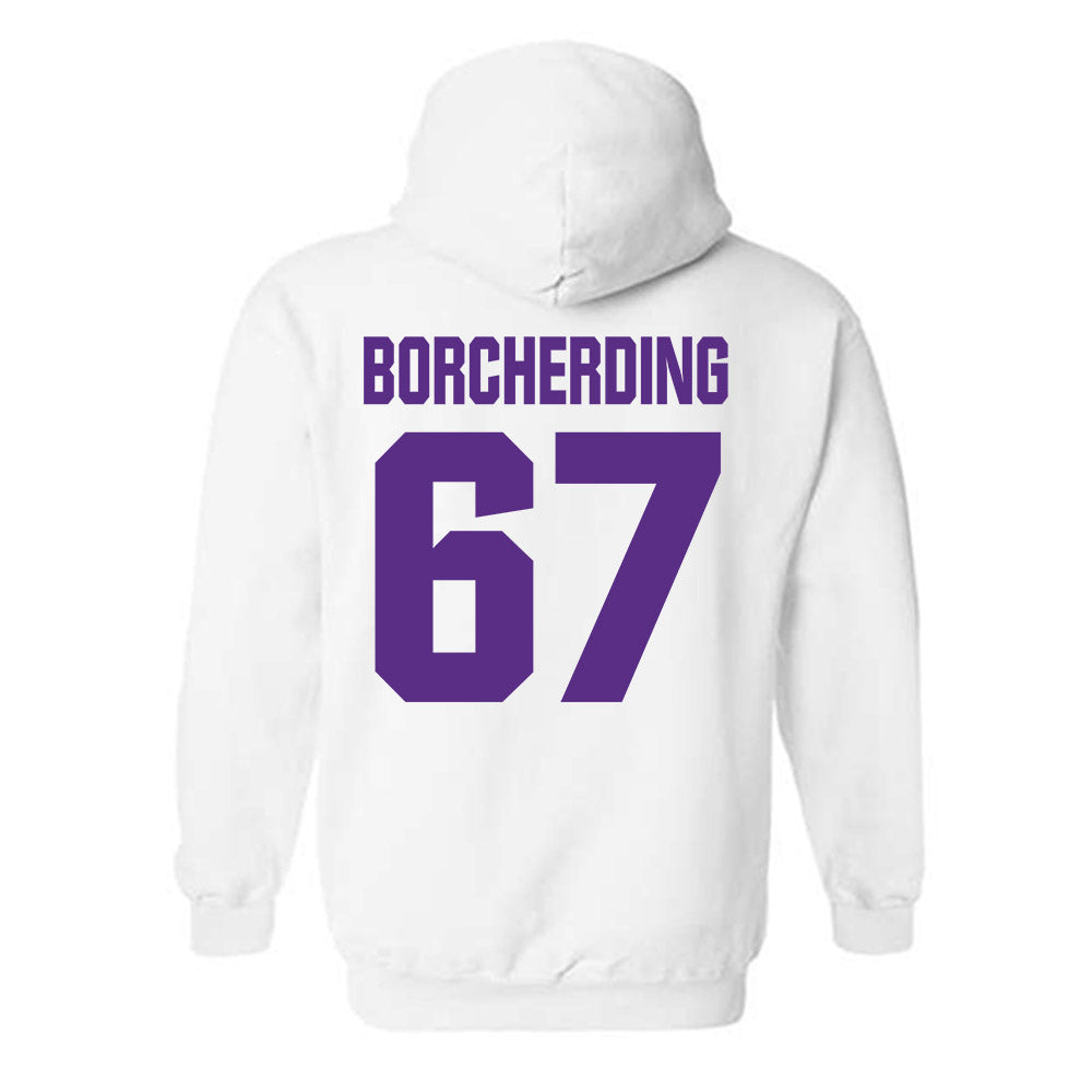 Northwestern - NCAA Football : Jace Borcherding - Sports Shersey Hooded Sweatshirt-1