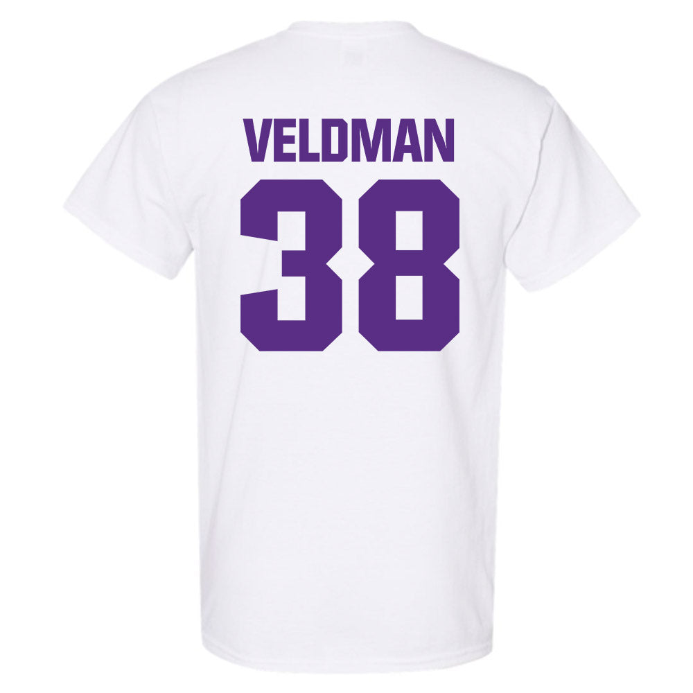 Northwestern - NCAA Football : Joshua Veldman - Sports Shersey T-Shirt-1