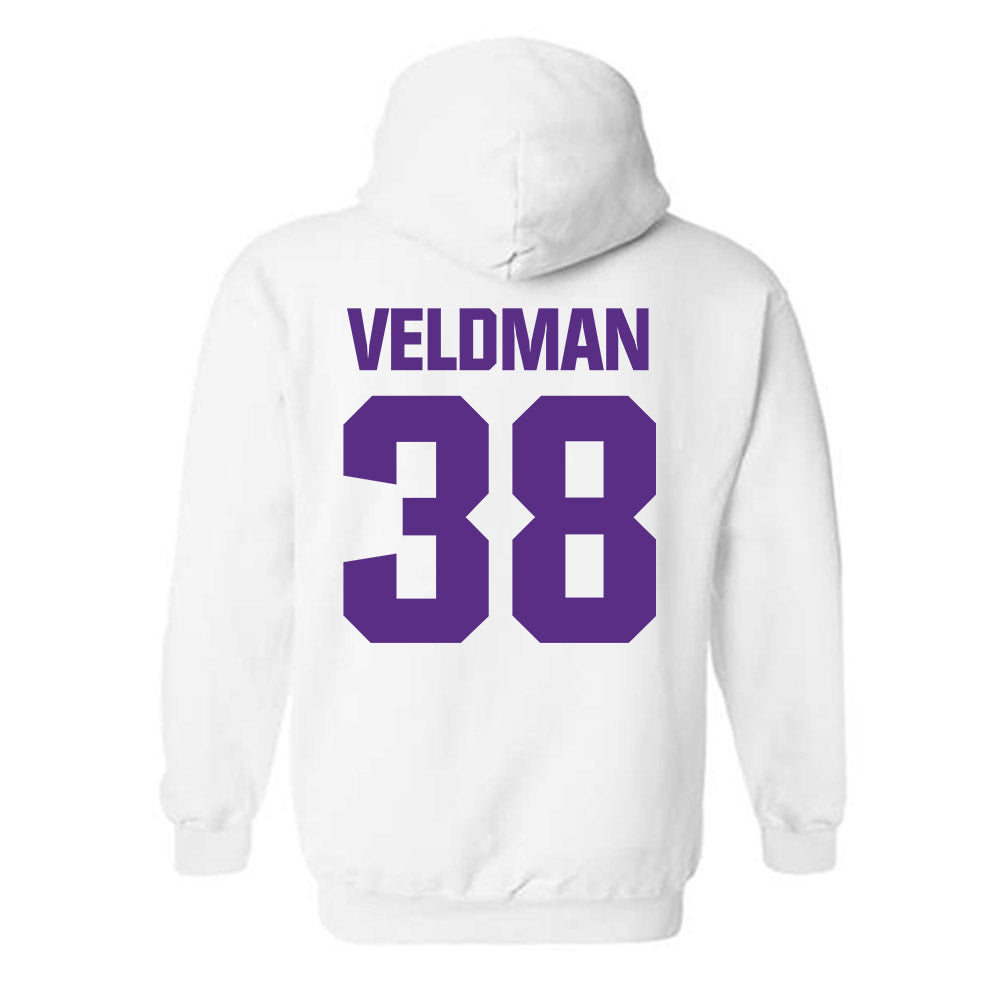 Northwestern - NCAA Football : Joshua Veldman - Sports Shersey Hooded Sweatshirt-1