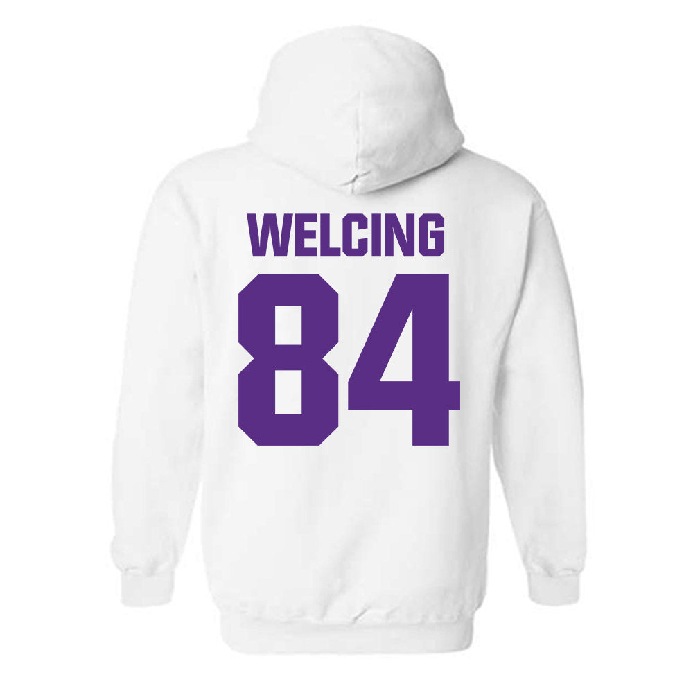 Northwestern - NCAA Football : Hunter Welcing - Sports Shersey Hooded Sweatshirt-1