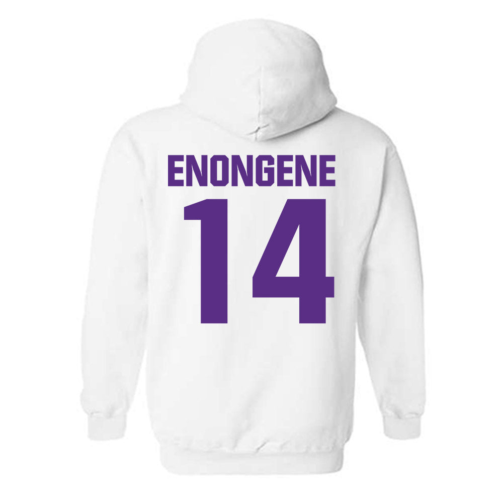 Northwestern - NCAA Football : Dube Enongene - Sports Shersey Hooded Sweatshirt-1
