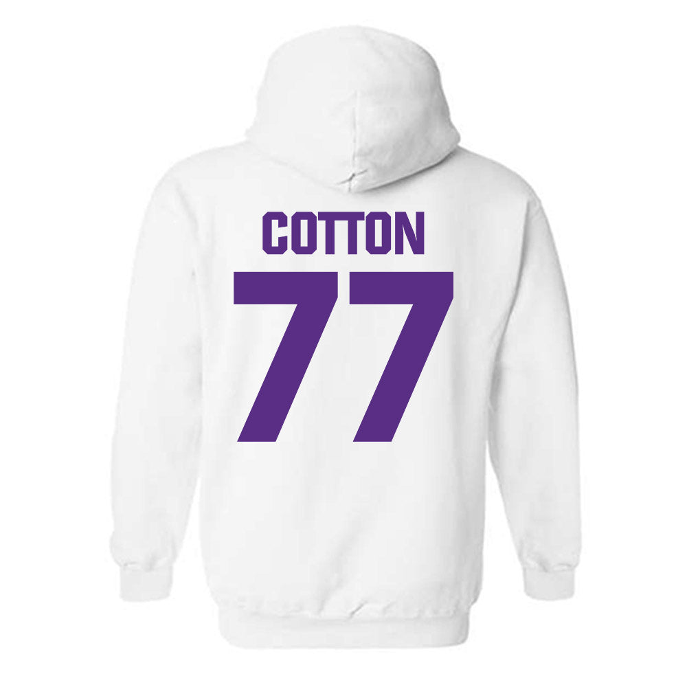 Northwestern - NCAA Football : Idrys Cotton - Sports Shersey Hooded Sweatshirt-1
