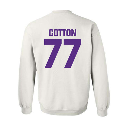 Northwestern - NCAA Football : Idrys Cotton - Sports Shersey Crewneck Sweatshirt-1