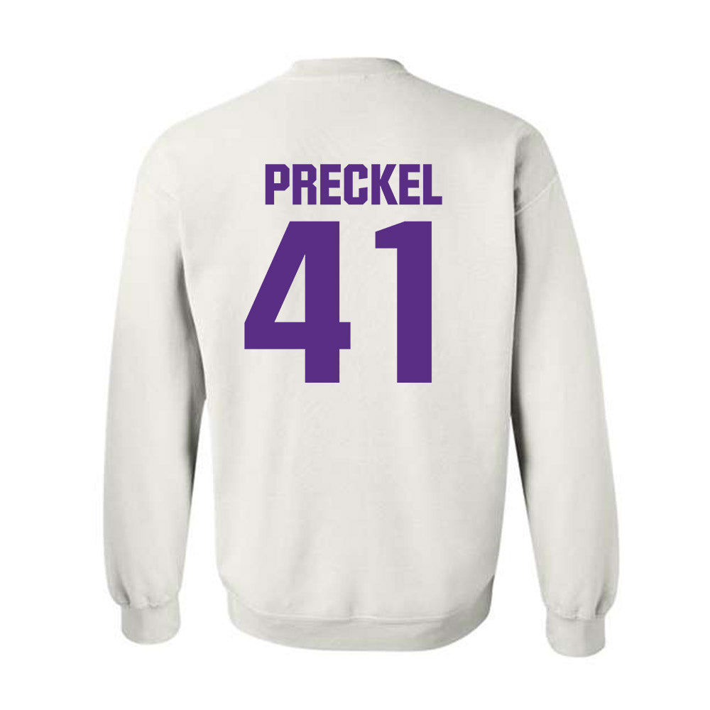 Northwestern - NCAA Football : Robby Preckel - Sports Shersey Crewneck Sweatshirt-1