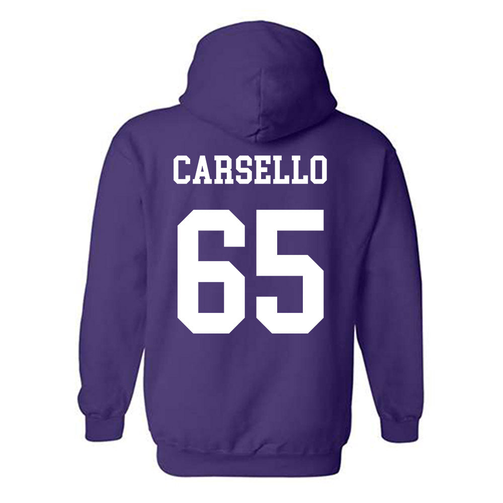 Northwestern - NCAA Football : Jackson Carsello - Sports Shersey Hooded Sweatshirt
