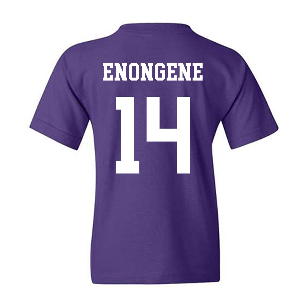 Northwestern - NCAA Football : Dube Enongene - Sports Shersey Youth T-Shirt-1