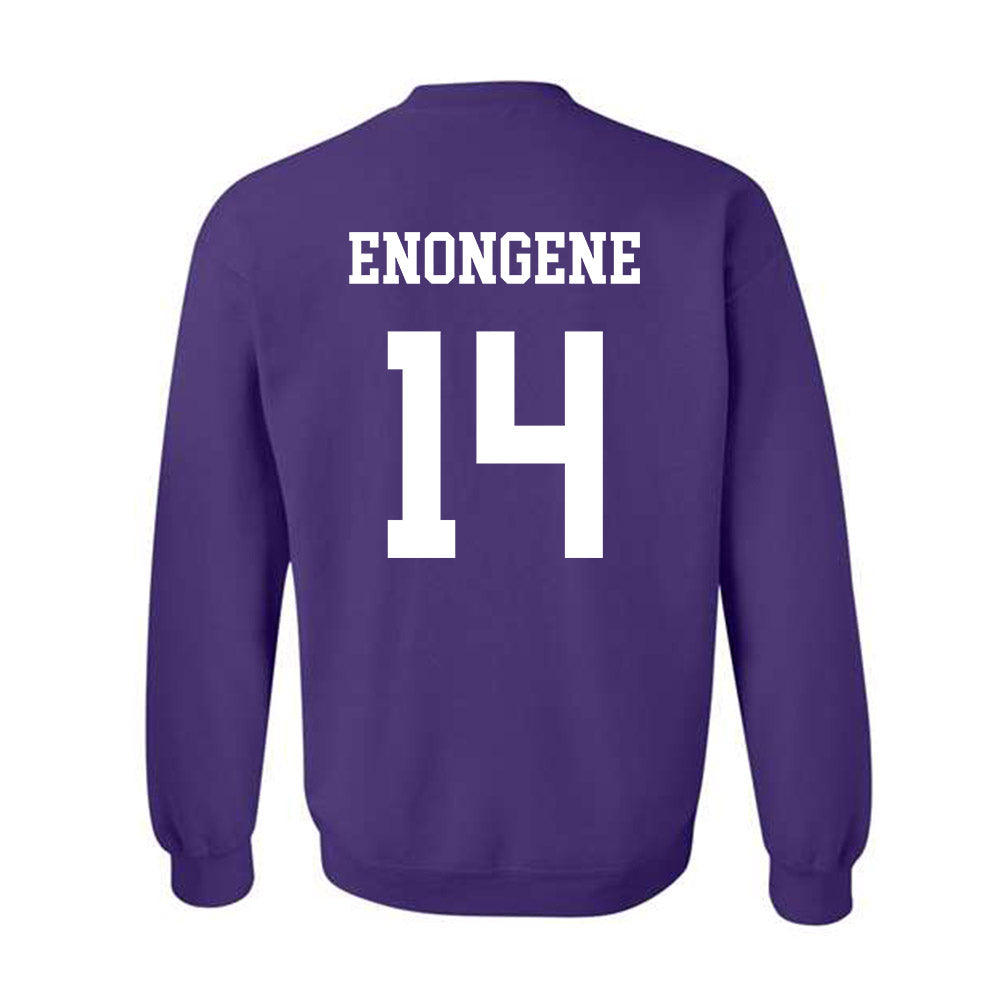Northwestern - NCAA Football : Dube Enongene - Sports Shersey Crewneck Sweatshirt-1