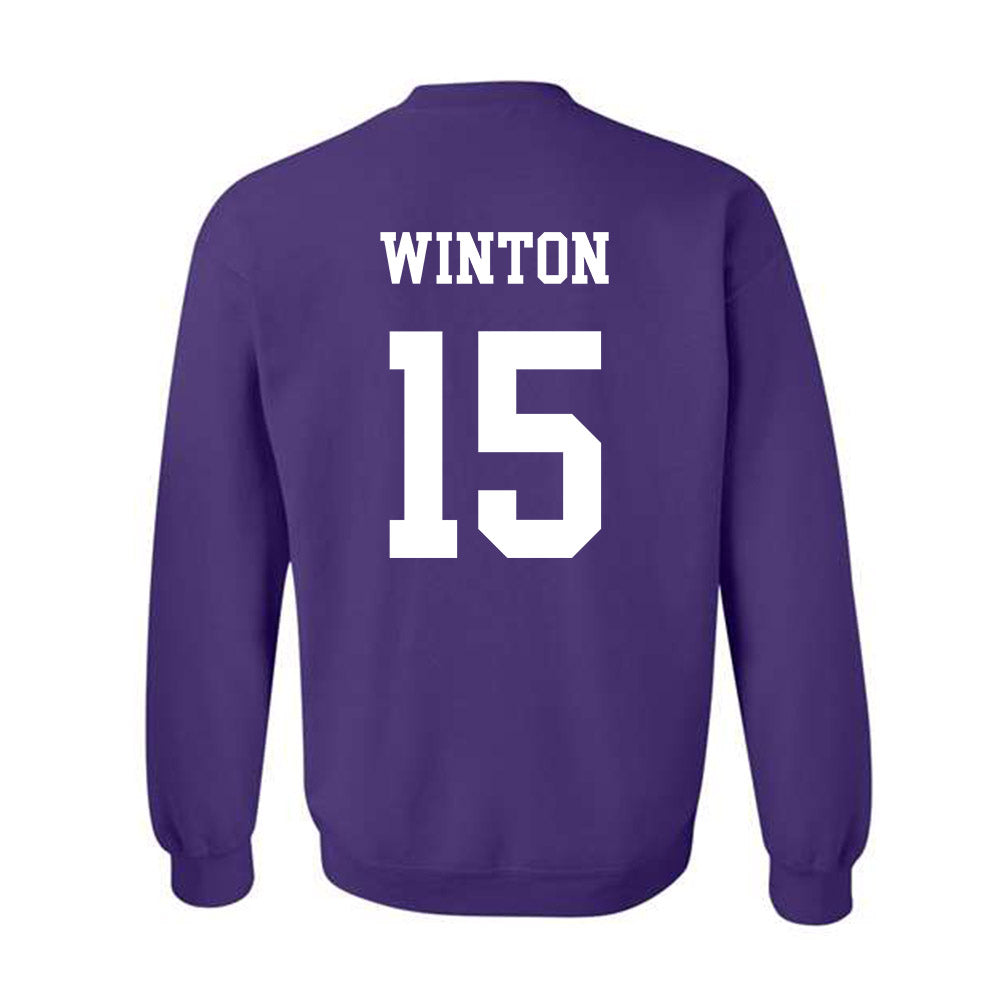 Northwestern - NCAA Football : Sean Winton - Sports Shersey Crewneck Sweatshirt-1