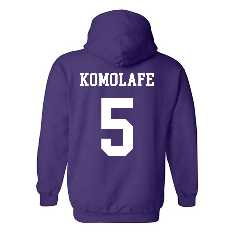 Northwestern - NCAA Football : Caleb Komolafe - Sports Shersey Hooded Sweatshirt-1