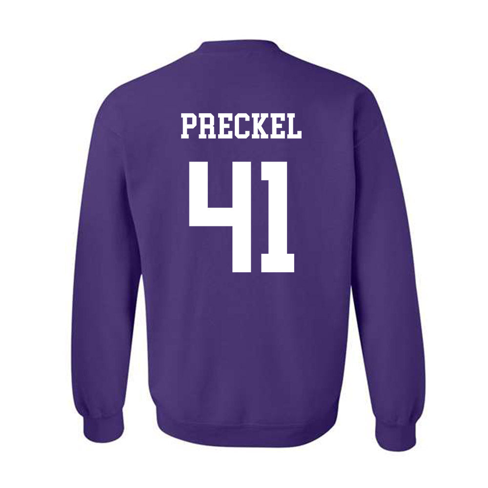 Northwestern - NCAA Football : Robby Preckel - Sports Shersey Crewneck Sweatshirt-1