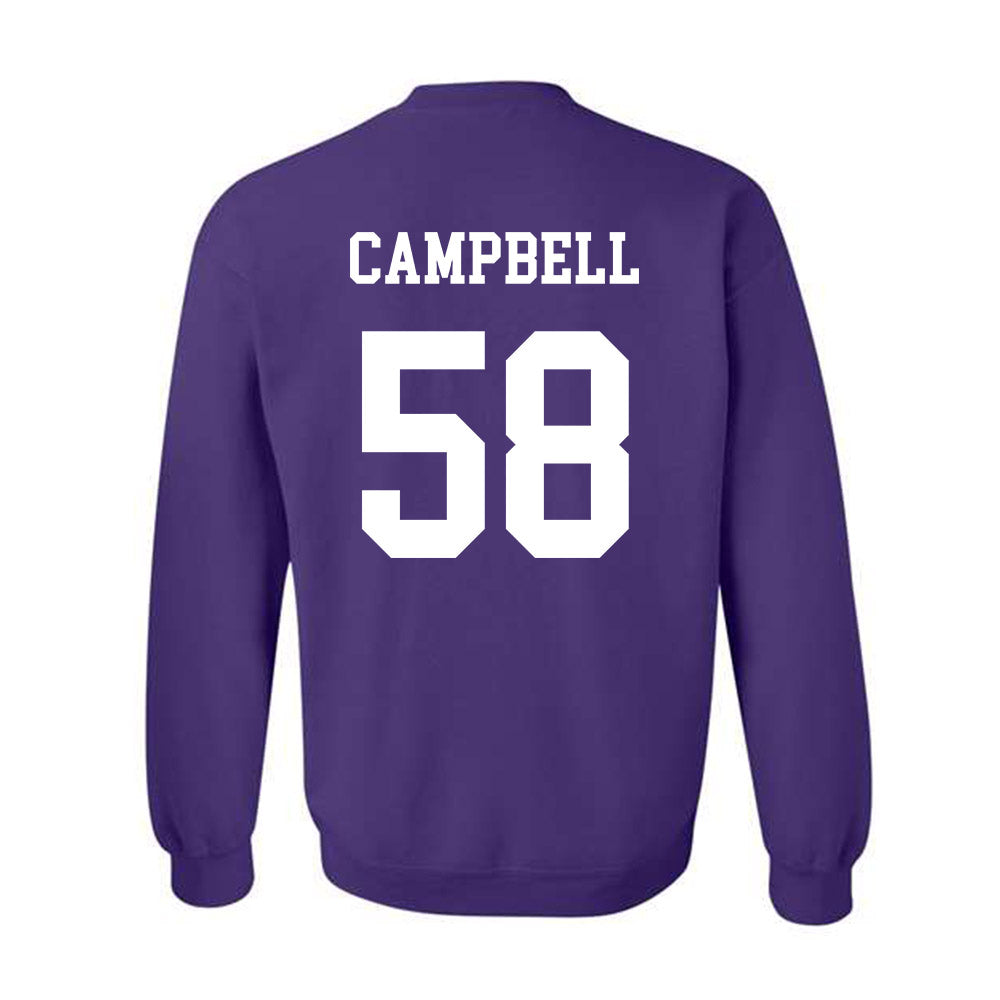 Northwestern - NCAA Football : Nathaniel Campbell - Sports Shersey Crewneck Sweatshirt-1