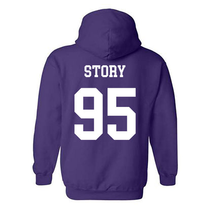 Northwestern - NCAA Football : Najee Story - Sports Shersey Hooded Sweatshirt